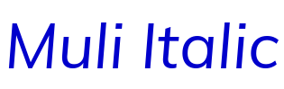 Muli Italic шрифт